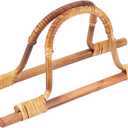 PH PandaHall 2pcs Bag Handles Replacement, Wood Purse Handle D Shape Handle Replacements Handbag Handles for Handmade Beach Bag Handbags Purse Handles Macrame Market Bags, 11 Inch