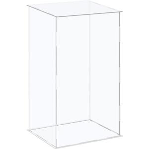 MECCANIXITY Acrylic Display Case Plastic Box Cube Storage Box Clear Assemble Showcase 10.2x8.3x14.1 Inch for Collectibles
