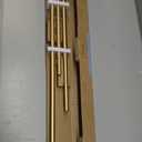 TONIAL 3/4 Inch Bay Window Curtain Rods, 36 to 72 Inch Center Rod for window 24 to 68 Inch, 20 to 36 Inch Side Rod for window 16 to 32 Inch, Decorative Drapery Rods with Small Cap Finial, Antique Gold