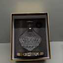 spinning wine decanter with stopper, 50 oz red wine decanter crystal and gift box, for wedding gift, birthday, helovers'day, christmas day.