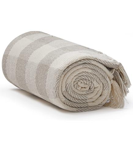 Cotton Throw Blanket,50x60 in, 100 Cotton