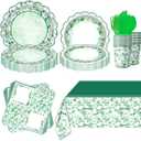 Sage Green Party Tableware Set Eucalyptus Party Supplies Sage Green Party Decorations Set,Eucalyptus BridalShower Wedding Baptism Birthday