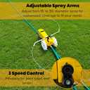 Nelson Rain Train 13,500 Square Feet Cast Iron Outdoor Lawn Traveling Water Sprinkler for Yard, and Garden, with Auto Shut Off, Yellow