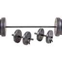 US Weight 105 Pound Barbell Weight Set for Home Gym| Adjustable Weight Set with Two Dumbbell Bars and Full 6 Ft Bar