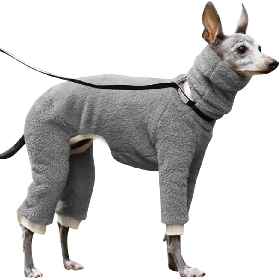 Esobo Fashion Winter Dog Warm Coat Jacket Four-Legged Neck Warm Pet Sweaters for Large Dogs (Grey)