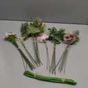 Floroom Artificial Greenery Stems Box Set, 45pcs with 6 Kinds of Faux Greenery Flowers Picks for DIY Bridal Bouquets Wedding Floral Arrangement Table Centerpieces, Dusty Rose & Green