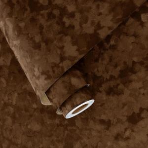 Wallercity Brown Self Adhesive Velvet Flocking Contact Paper for Jewelry Box Drawer Flock Fabric Wallpaper for Shelf Liner Display Cabinets Felt Wall Paper for Jewel Case Dressing Table 15.8x78.7 in