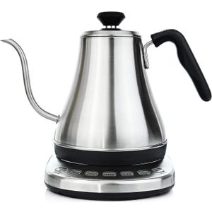 Gooseneck Electric Kettle with Temperature Control - 0.8L Stainless Steel & BPA Free Plastic - Custom Temp Presets for Teas & Coffee - Keep Warm Option