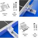 Solar Panel Mounting Brackets, Roof Mount Kit, Rails and Clamps Included for Thickness 1.18”-1.38”, 4pcs in A Row Assembly on Tin, Flat and Sheet Rooftop, Aluminum Alloy