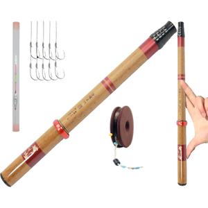 Telescopic Rod Kit Tenkara Fishing Rod Kit 20FT-Zoom Stream 4 Lengths Collapsible Fly Rods Backpacking Fishing Pole Quality Carbon Tube Creek Rods (11.8Ft-3.6m)