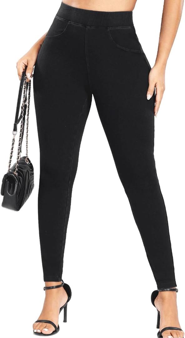 KIWI RATA Leggings for Women, High Waisted Scrunch Butt Lifting Skinny Jeans, Tummy Control Stretchy Skinny Jeans Leggings