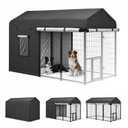 ROOMTEC 10 x 10 FT Outdoor Dog Kennel Cover, Full Side Cover (Cover Only)