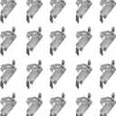 High-Strength Iron Alloy Made into Freezer Shelf Bracket Refrigerator Shelf Bracket Refrigerator Clip for Refrigerators Shelf Support for Square Slotted Pilaster 344-08982-0 (20 Pask)