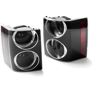 Pair Tail Lights Assembly W/Bulbs Compatible with Range Rover HSE Vogue L322 2002-2009 Black Taillights Rear Brake Lamps XFB500351LPO XFB500341LPO