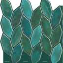 MOSAICOWALL Peel & Stick Backsplash self Adhesive Tile,3D Wall PU Gel Vinyl Tiles for Home Decor,Stick on Kitchen Bathroom Backsplash - Style 70 (Set of 10 Tiles)