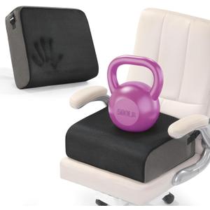 BALAPET Extra Thick Seat Cushion, Memory Foam Office Chair Booster Cushion to Raise Seat Height for Back & Tailbone Pain Relief, Tush Cushion Car Seat Cushions for Short/Overweight People(20x17.5x6in)