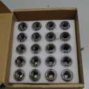 GAsupply 12x1.5 Chrome Lug Nuts, 3/4 inch 19mm Hex 1.38 inch 35mm Tall, Closed End Bulge Acorn Cone Seat Lug Nut, 20 Pack (Silver)