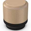 10 Pack Matte Black and Champagne Bronze Knurled Cabinet Knobs Kitchen Cabinet Pulls for Drawer Dresser, Cupboard and Wardrobe with Diamond Pattern (One Size)