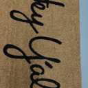 tag 17.5" X 30" Hey Y'all Southern Coir Doormat Farmhouse Welcome Entryway Cute Fun Front Door Indoor Outdoor Doorway Door Mat Western Porch Decor Decoration 1'6X2'6" Brown