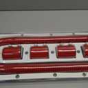 Mishimoto MMAH-U48RD Universal Flexible Stainless Steel Radiator Hose Kit, 48, Red