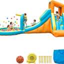 Easy Setup Bounce House with Water Slide, Large Inflatable Bounce House, Thick Durable Material,Perfect for Backyard Parties, Summer Water Play & Birthday Events，Ideal for Kids,Toddlers