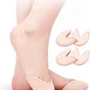 Ballet Dance Toe Pads for Women Girls Pointe Shoes Toe Cap Covers High Heel Toe Wrapped Protector (Small, Light Pink-2Piece)