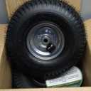 15x6.00-6 Lawn Mower Tire and Wheel Front Tire Compatible with John Deere Craftsman Husqvarna Riding Mowers Lawn Tractors