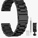 BOSHIYA Quick Release Stainless Steel Watch Strap 18mm, 20mm, 22mm or 24mm Metal Watch Band for Men Women, Fits Samsung Galaxy Watch 6/5/4/3,Garmin Watch,Huawei Watch, Black/Silver