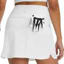 M MAELREG Womens Tennis Skirt High Waisted Athletic Mini Lined A Line Skort with 3 Pockets Nylon Stretchy Workout Golf Skirt