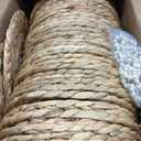 50 Set 13 Inch Round Woven Placemats with Pearl & Rhinestone Napkin Rings
