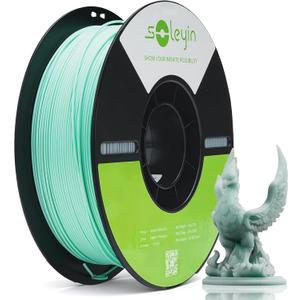 Creality Colorful Soleyin Ultra PLA 3D Printer Filament 1.75mm, 300mm/s Speed, +/-0.02mm Accuracy, Quick Cooling & Shaping, 1kg Spool (2.2lbs), for Creality Ender K1, K1C, K2 Pro/Plus Series (Green)