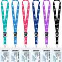 Cruise Lanyards, Waterproof Cruise Lanyard with Detachable Buckle & ID Badge Holder for Cruises Ships Key Cards, Cruise Essentials & Must Have Accessories (6 Pcs with 6 Colors)