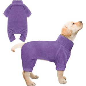 Fuzzy Dog Pajamas Turtleneck Dog Clothes Warm Soft Cozy Lightweight Dog Pjs Dog Sweaters for Small Dogs 