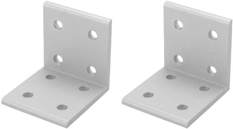 2pcs L Bracket Corner Brace 2040 L Shape Corner Angle Bracket Connection Joint Aluminum for Wood Doors Furniture