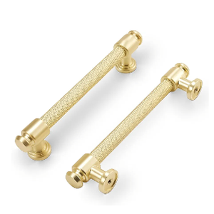 10 Pack 3-3/4"(96mm) Brushed Satin Nickel Cabinet Pulls Knurled Kitchen Cabinet Handles Drawer Pulls Cupboard Hardware for Cabinets