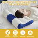 Cervical Neck Pillow, 2025 Upgraded Cervical Neck Pillow, Sleep Enhancing Cervicals Support Comfort Goose Down Pillow, 60 * 40cm Ergonomic Sleep Enhancing Cervicals Support Pillow (Blue)