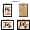 Hongkee 8x12 Picture Frame with Glass, Display Pictures 6x9 with Mat or 8 x 12 without Mat - Wall and Tabletop, 8 by 12 Photo Wooden Frames (Black, 1 Pack)