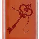 Witchcraft Gift Magic Key Leather Notebook Mysterious Witchy Gifts Witchcraft Lovers Gifts Halloween Party Gift Moon Phase Gift(A Key)