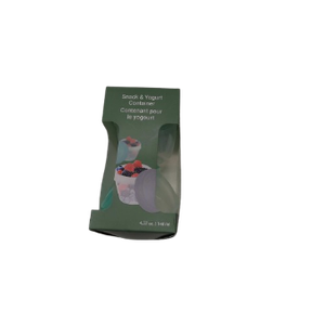 Yogurt & Snack Container Cups Gray/ Green 4.73oz BPA Free