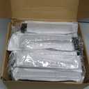 Goldenwarm 45 Pack 6-1/4 Inch Black Cabinet Handles Matte Black Drawer Pulls Stainless Steel Cabinets Hardware Square Bar Modern for Kitchen Bathroom Cupboard