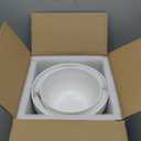 Ceramic Large Mixing Bowls for Kitchen, Set of 2 Big Serving Bowls for Cooking, Popcorn, Salad, Soup, Baking, Dough Bread Making Bowl, 10 inch + 8 inch, White