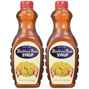 Blackburn's Pancake & Waffle Syrup, 24 Oz (Pack of 2) Rich, Sweet Flavor Perfect for Breakfast, Baking, & Desserts (Pack of 2, Original), 01/16/2027 