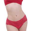AIRCUTE Womens Soft Absorbent Underwear-Urinary Incontinence Bikini, Seamless Full Lace Panties for Bladder Leaks, 1 Pack (3X-Large, Red)