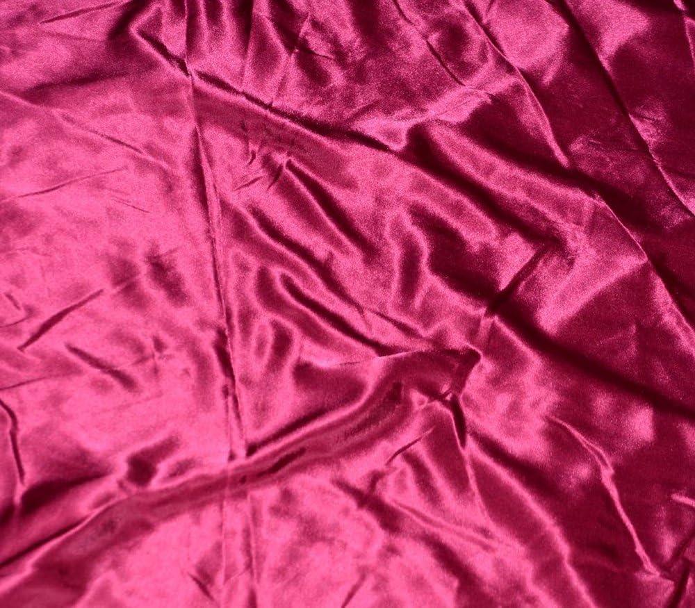 Satin Charmeuse Solid Fabric 60" Wide Sold by The Yard (Magenta)