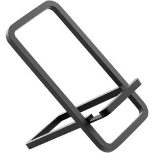 Easy Carry Aluminum Mobile Stand Strong Not Slip Base Smartphone Bracket Suitable for Desk Bed Car Entertainment Use Bed Phone Holder (Black)