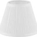 Uno Lamp Shade,Drum Pleated Lamp Shades 5" Top x 9" Bottom x 7" Slant Height,Barrel Small Replacement Lampshade (Slip Uno Fitter), Fabric Lampshades Table lamp Shades Bottle Lamp Shade,1 Pack(White)
