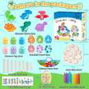 Montessori Dinosaur Toddler Toys Wooden Puzzles Gift for Ages 1 2 3 4 Year Old Kid Boys Girls Animal Dino Egg Toys, Wooden Blocks Stacking Sorting Toddler Fat Brain Easter Gift Preschool Learning