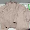 Fixmatti Women Sweater Set 2 Piece Knit Sweatsuit Turtleneck Sweater Top and Wide Leg Pant Lounge Outfits (Small, Y-Khaki)