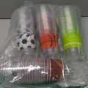 50Pcs Sports Party Decoration Cups, 12Oz Sports Plastic Disposable Cups for Kids Football Soccer Basketball Baseball Birthday Party Decorations Supplies Favors