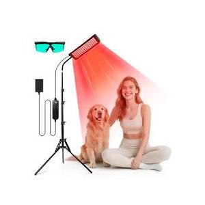 Red Light Therapy for Face and Body, GMOWNW Infrared Light Therapy Lamp with Stand, 660nm Red Light and 850nm Near Infrared Light Therapy Device for Face Knee Body, Skin Care at Home